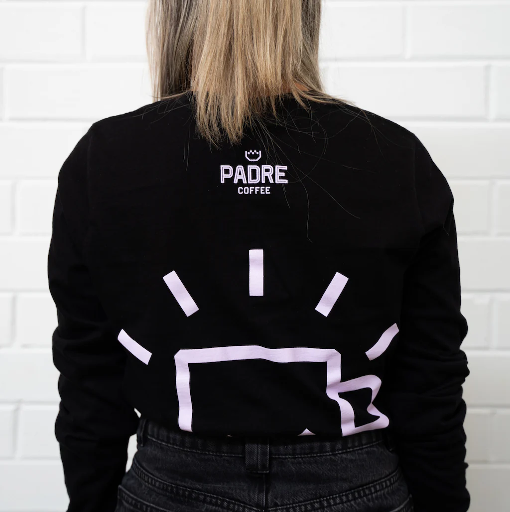 Good Coffee Doing Good - Long-Sleeved Tee (Black) - Image 3