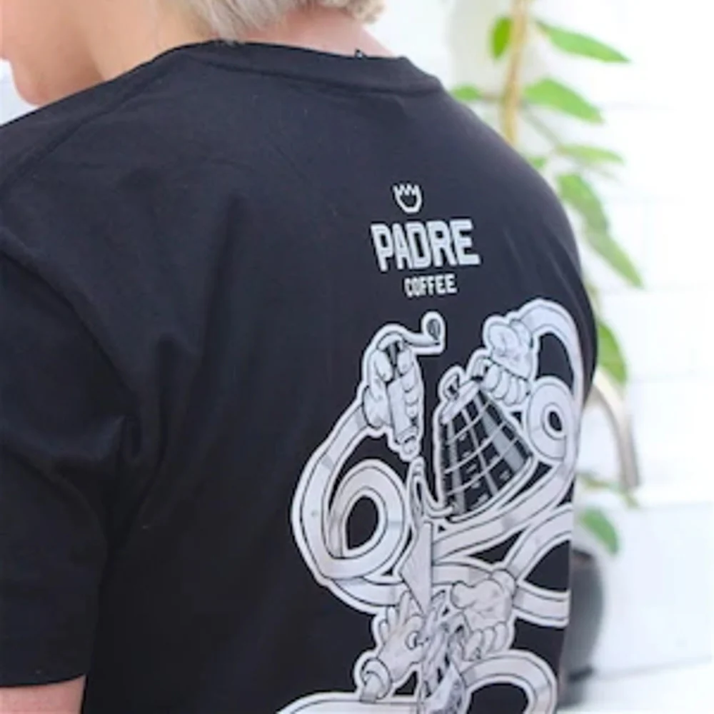 Padre Coffee X The Café Tracer - Tee (Black) - Image 3